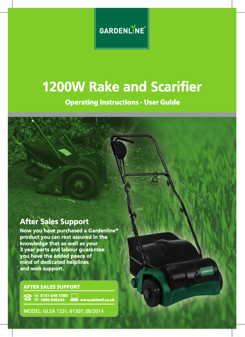 Page 1 de la notice Manuel utilisateur Gardenline GLSA 1231