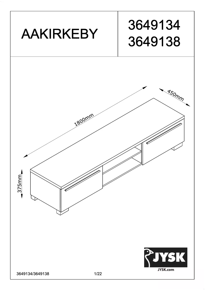 Image de la première page du manuel de l'appareil Aakirkeby (180x37x45)