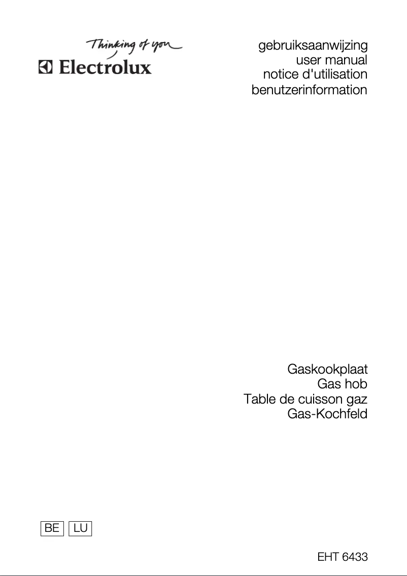 Page 1 de la notice Manuel utilisateur Electrolux EHT6433K