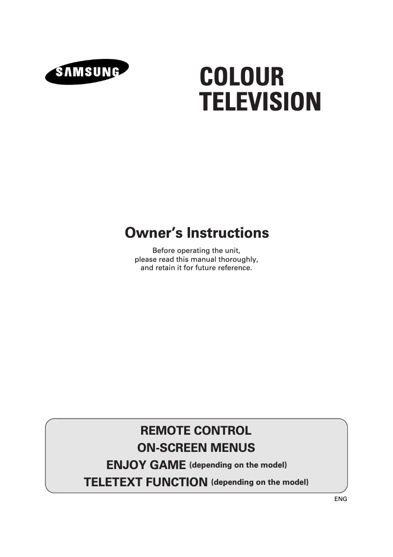 Image de la première page du manuel de l'appareil CS-29V10MN