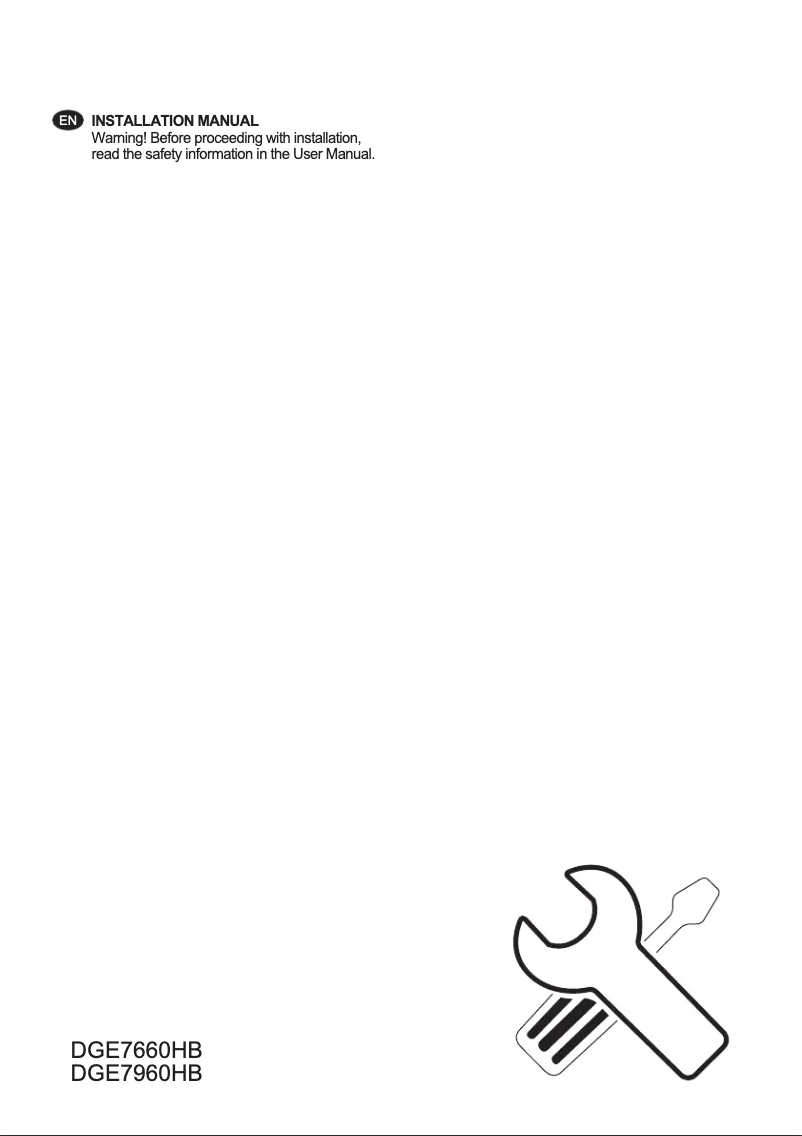 Page 1 de la notice Guide d'installation AEG DGE7660HB