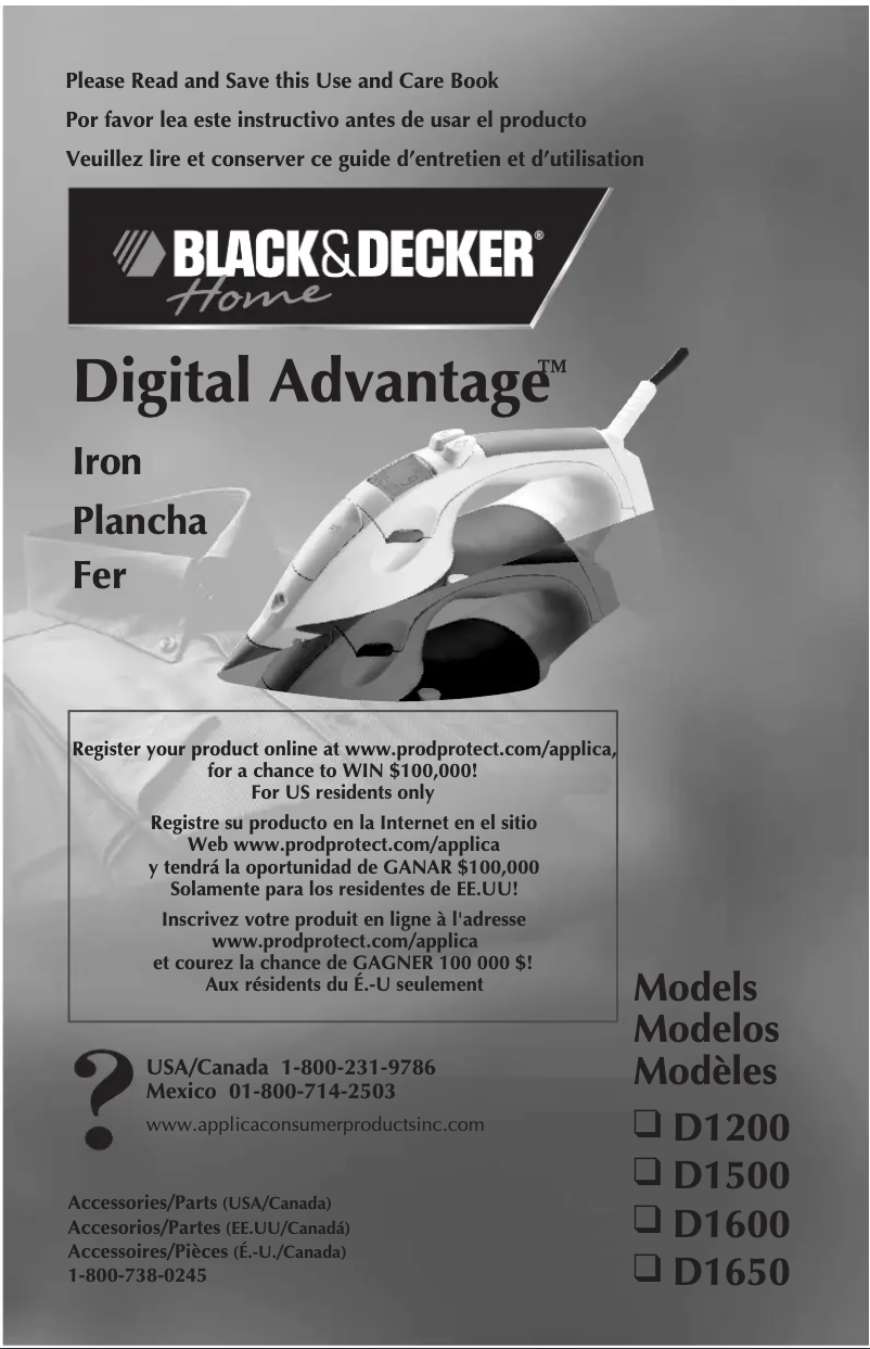 Page 1 de la notice Manuel utilisateur Black & Decker D1500