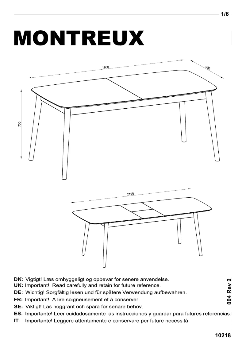 Image de la première page du manuel de l'appareil Urehoved
