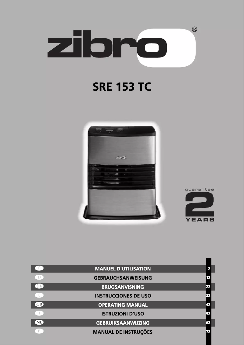 Page n°1 - Manuel utilisateur Zibro Kamin SRE 153 TC