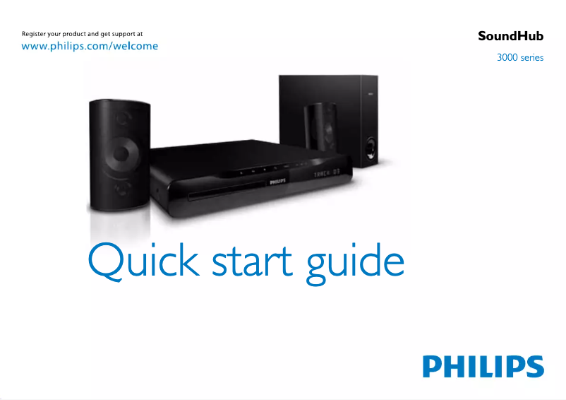 Page n°1 - Guide de démarrage rapide Philips HTS3261