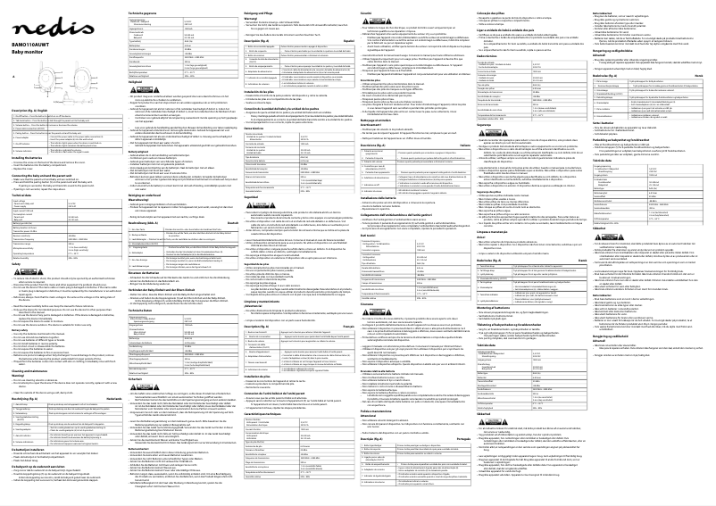 Page 1 de la notice Manuel utilisateur Nedis BAMO110AUWT