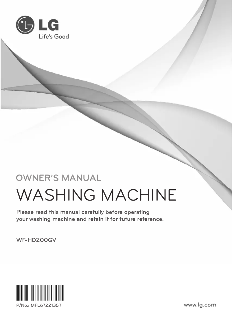 Página 1 del manual Manual de usuario LG WF-HD200GV