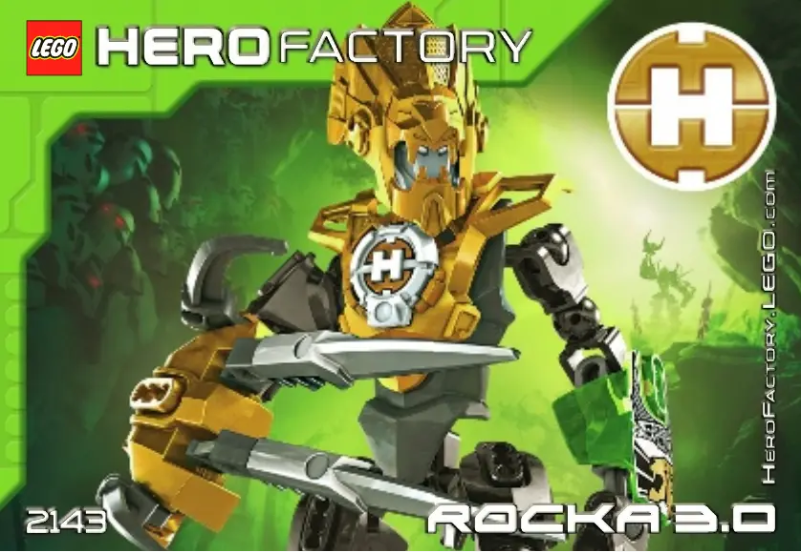 Page 1 de la notice Manuel utilisateur Lego Hero Factory Rocka 3.0 2143