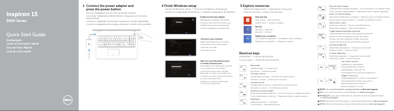 Image de la première page du manuel de l'appareil Inspiron 3541