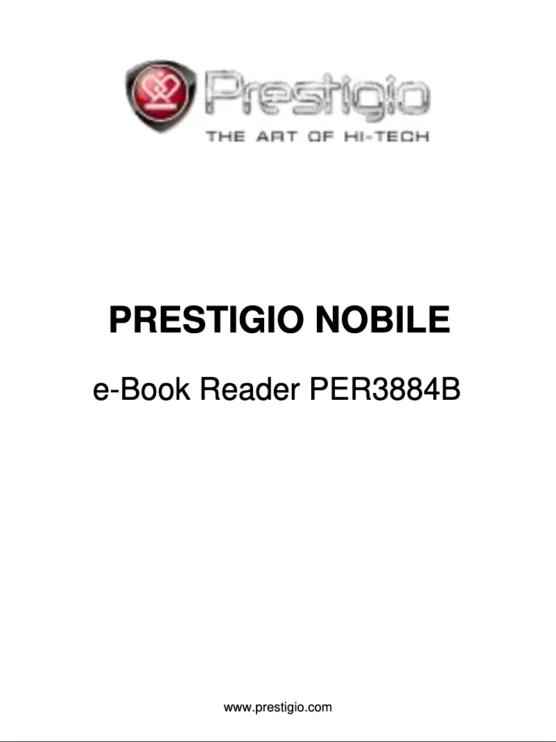 Page n°1 - Manuel utilisateur Prestigio Nobile PER3884B