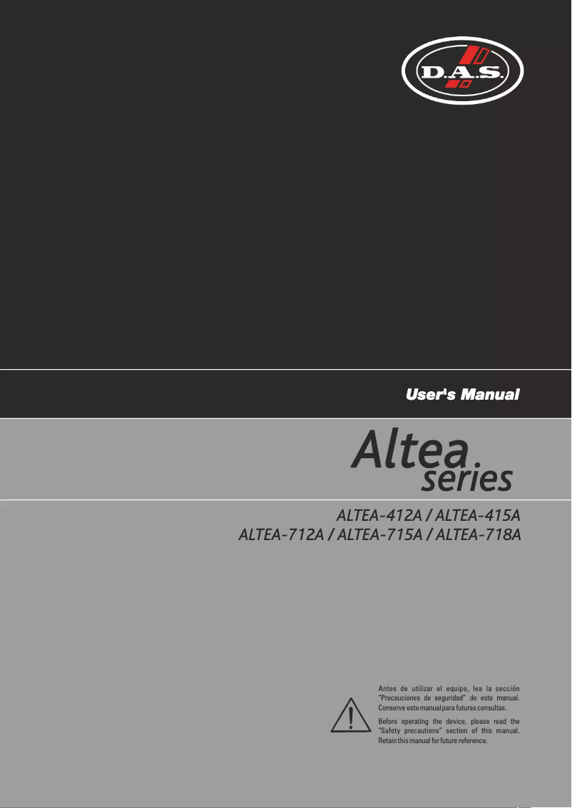 Image de la première page du manuel de l'appareil Altea-712A