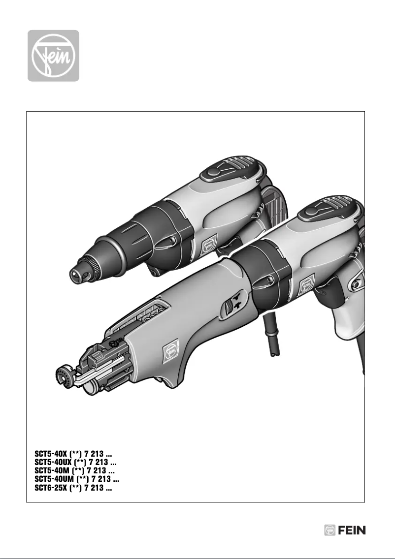 Page n°1 - Manuel utilisateur Fein SCT 5- 40 X
