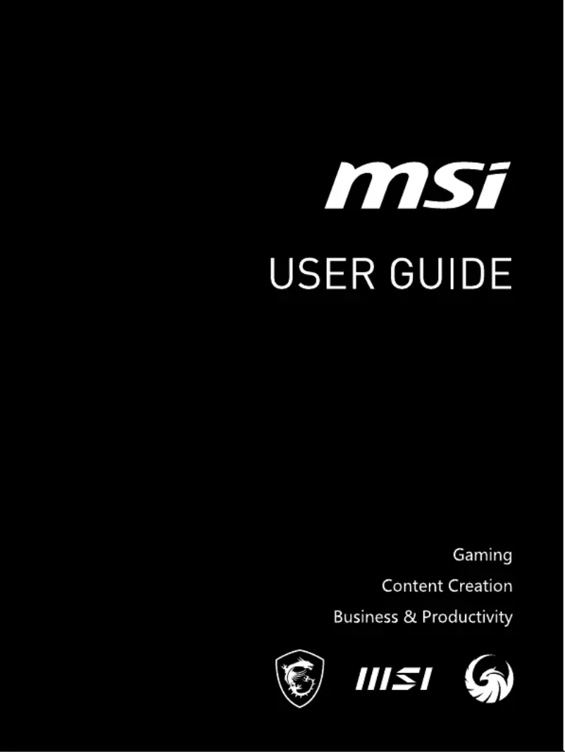 Page 1 de la notice Manuel utilisateur MSI Vector GP77