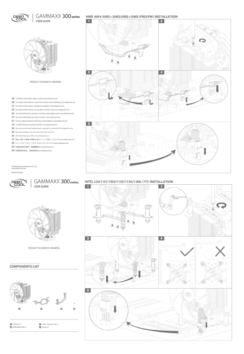 Página 1 del manual Manual de usuario DeepCool GAMMAXX 300