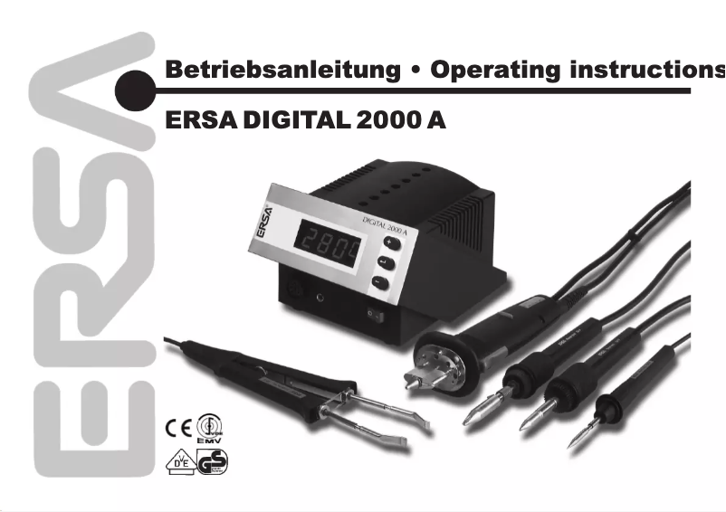 Página 1 del manual Manual de usuario Ersa DIGITAL 2000 A
