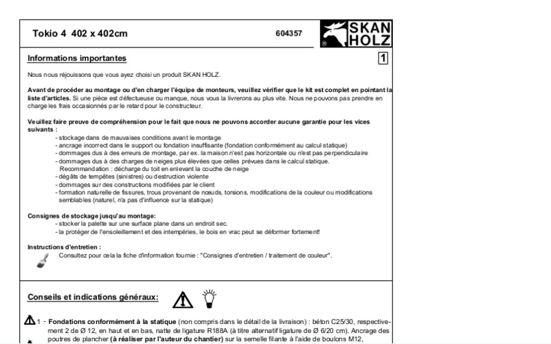 Página 1 del manual Manual de usuario Skan Holz Tokio 4