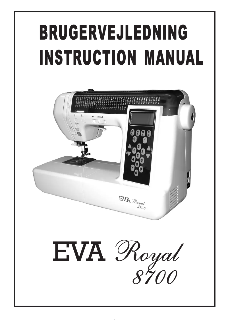 Page n°1 - Manuel utilisateur RCE EVA Royal 8700