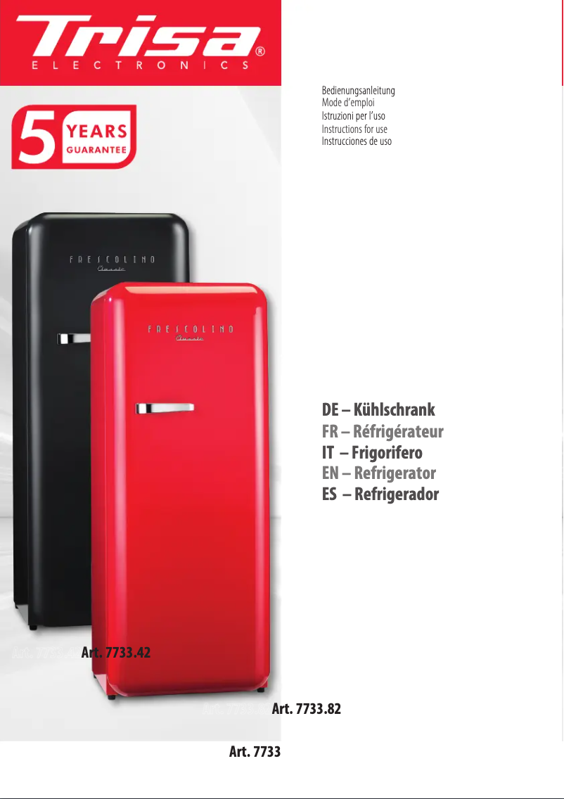 Image de la première page du manuel de l'appareil Frescolino Classic 7733