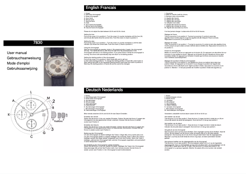 Page 1 de la notice Manuel utilisateur Davis 7830