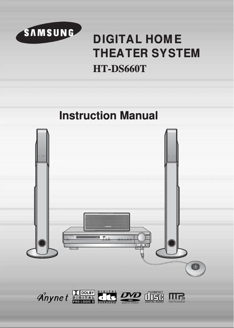 Page n°1 - Manuel utilisateur Samsung HT-DS660T