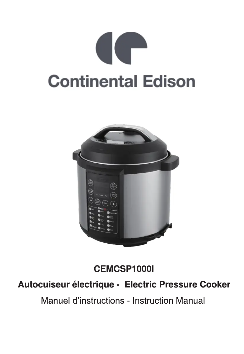 Image de la première page du manuel de l'appareil CEMCSP1000I