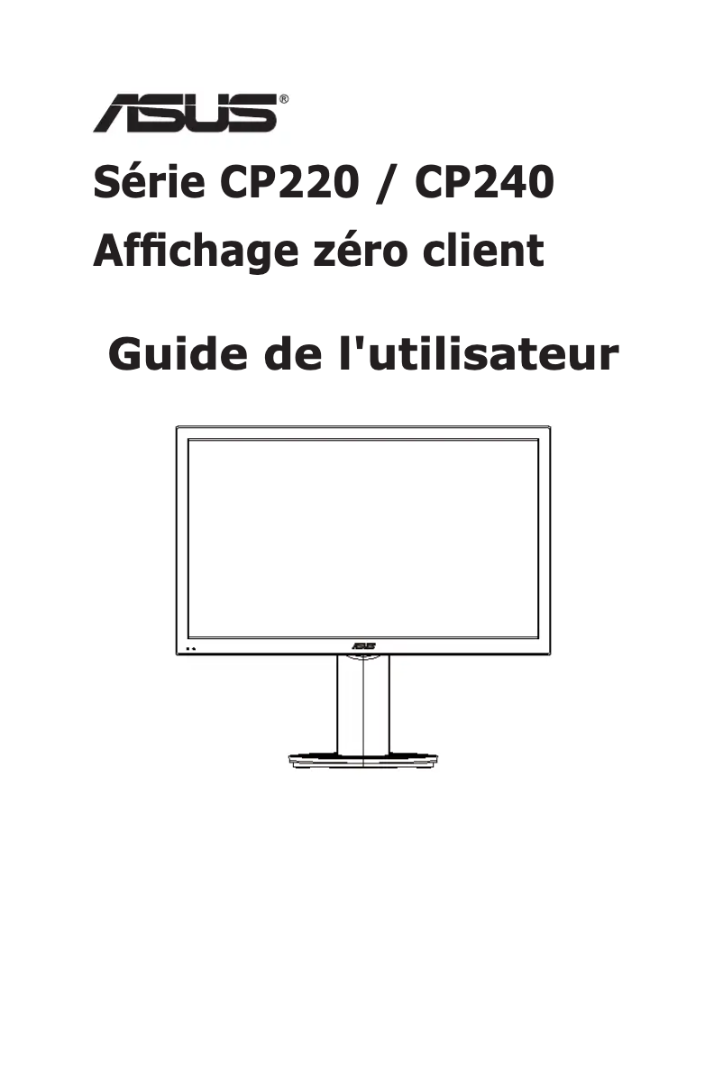 Page n°1 - Manuel utilisateur Asus CP240