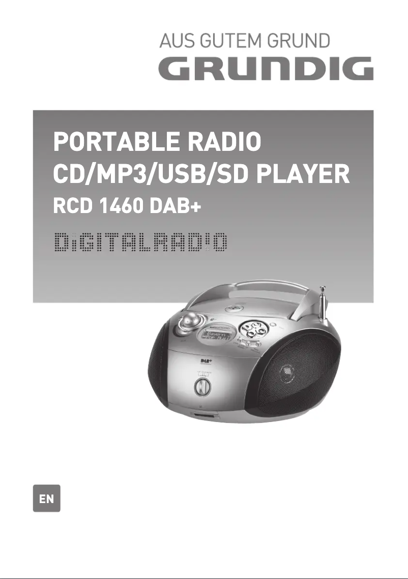 Image de la première page du manuel de l'appareil RCD 1460 DAB plus