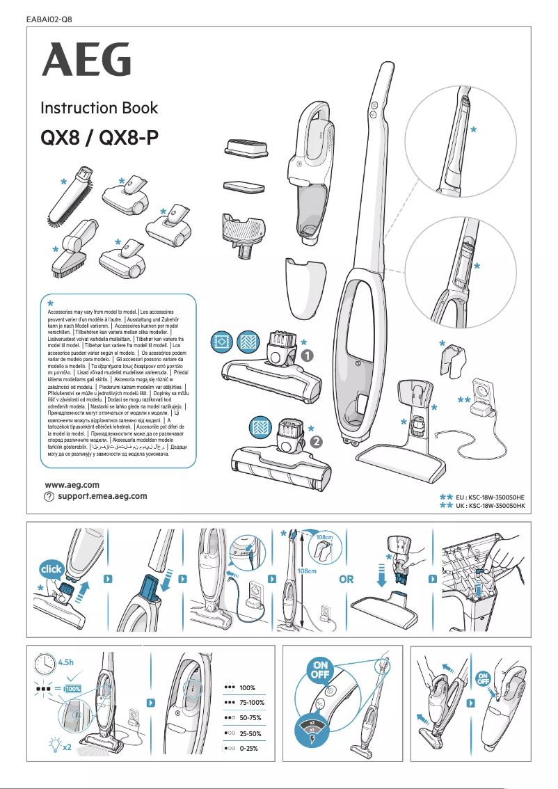 Page n°1 - Manuel utilisateur AEG QX8-2-PANI
