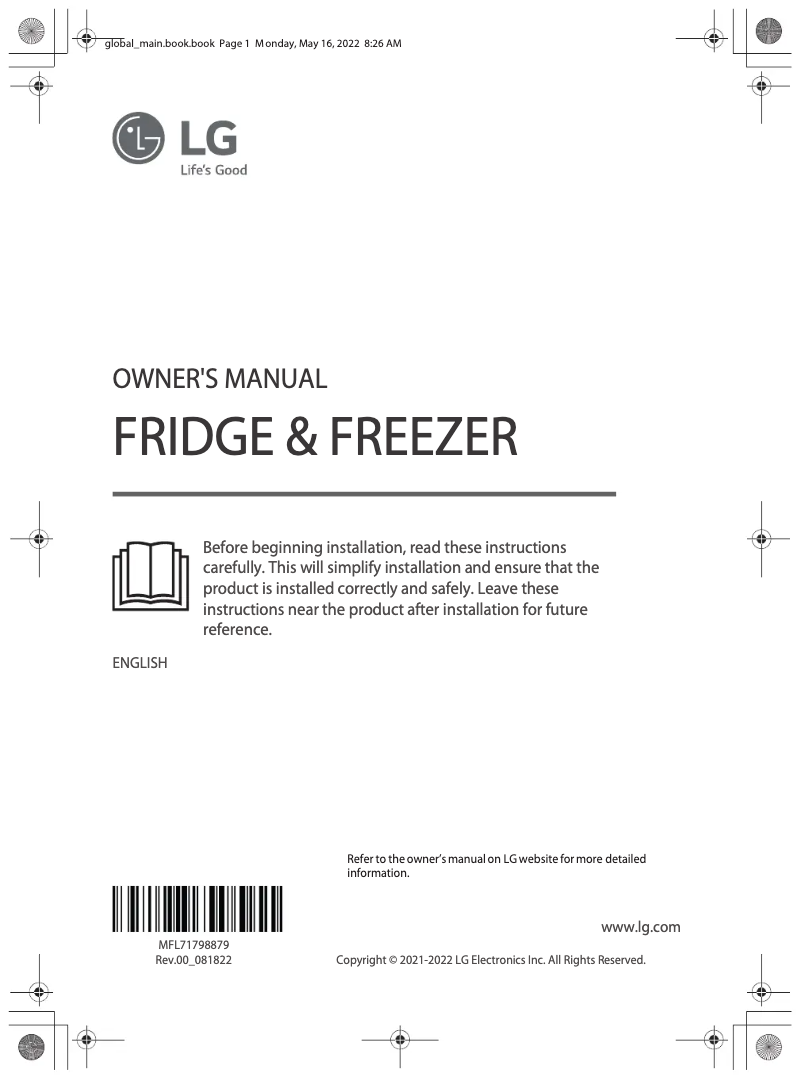 Image de la première page du manuel de l'appareil GSLV70PZTM