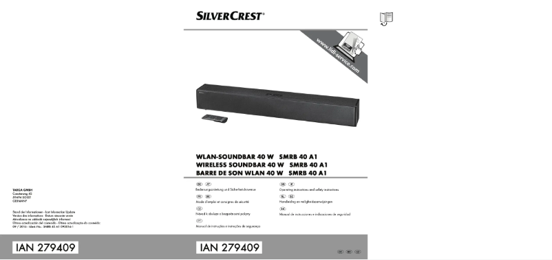 Page 1 de la notice Manuel utilisateur SilverCrest SMRB 40 A1