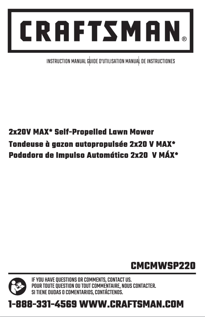 Image de la première page du manuel de l'appareil CMCMWSP220