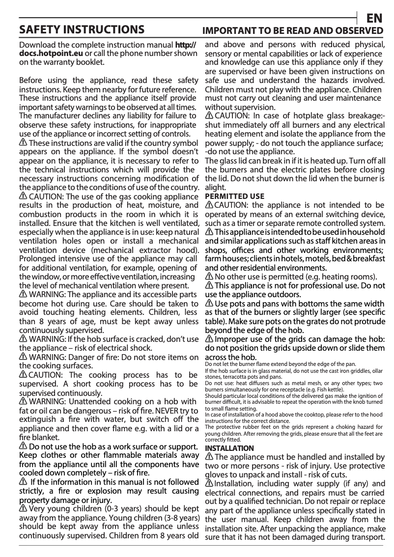 Image de la première page du manuel de l'appareil PPH 60G DF IX UK