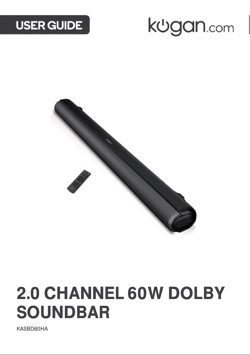 Page 1 de la notice Manuel utilisateur Kogan KASBD60HA
