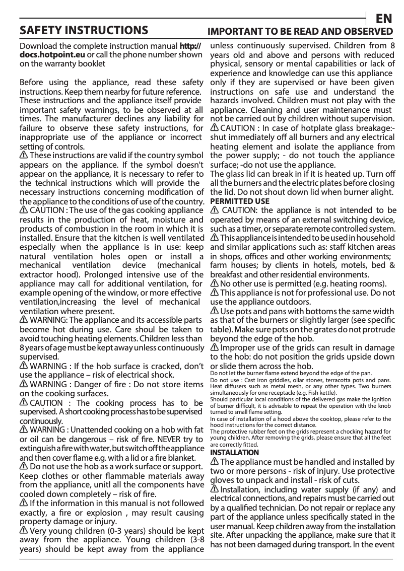 Image de la première page du manuel de l'appareil PAN 642 IX/H