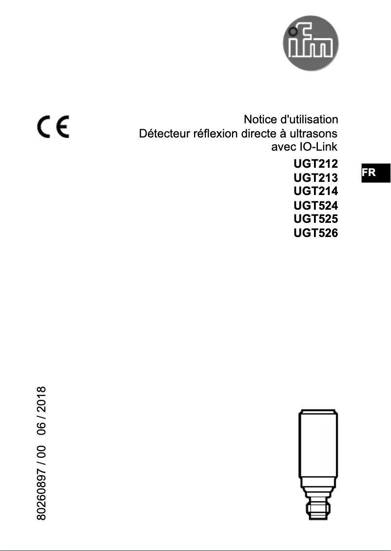 Page n°1 - Manuel utilisateur IFM UGT526