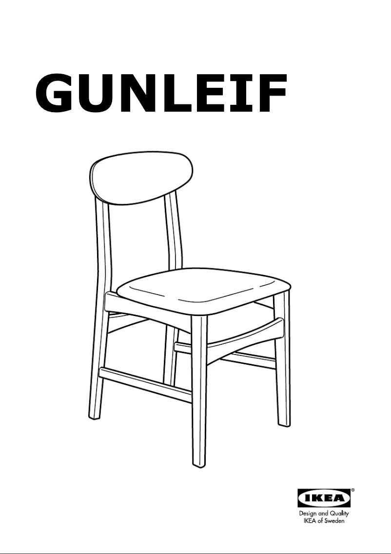Page 1 de la notice Manuel utilisateur Ikea GUNLEIF 805.182.30