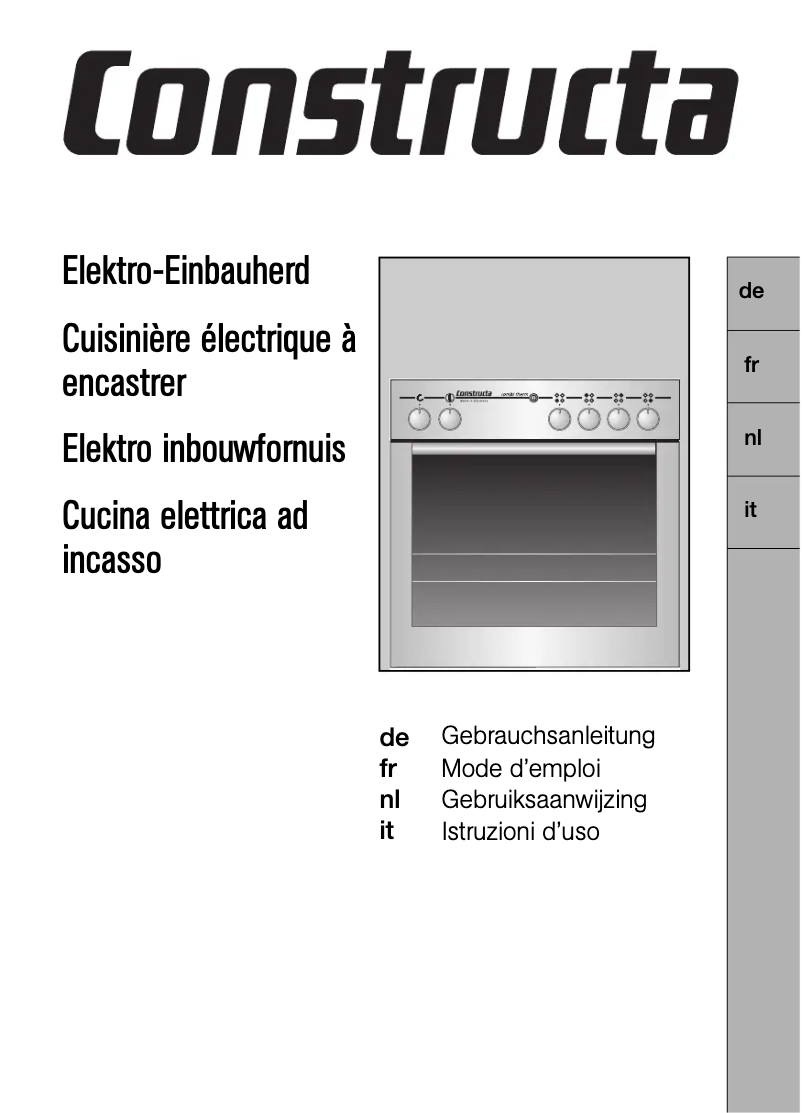 Page 1 de la notice Manuel utilisateur Constructa CH23890