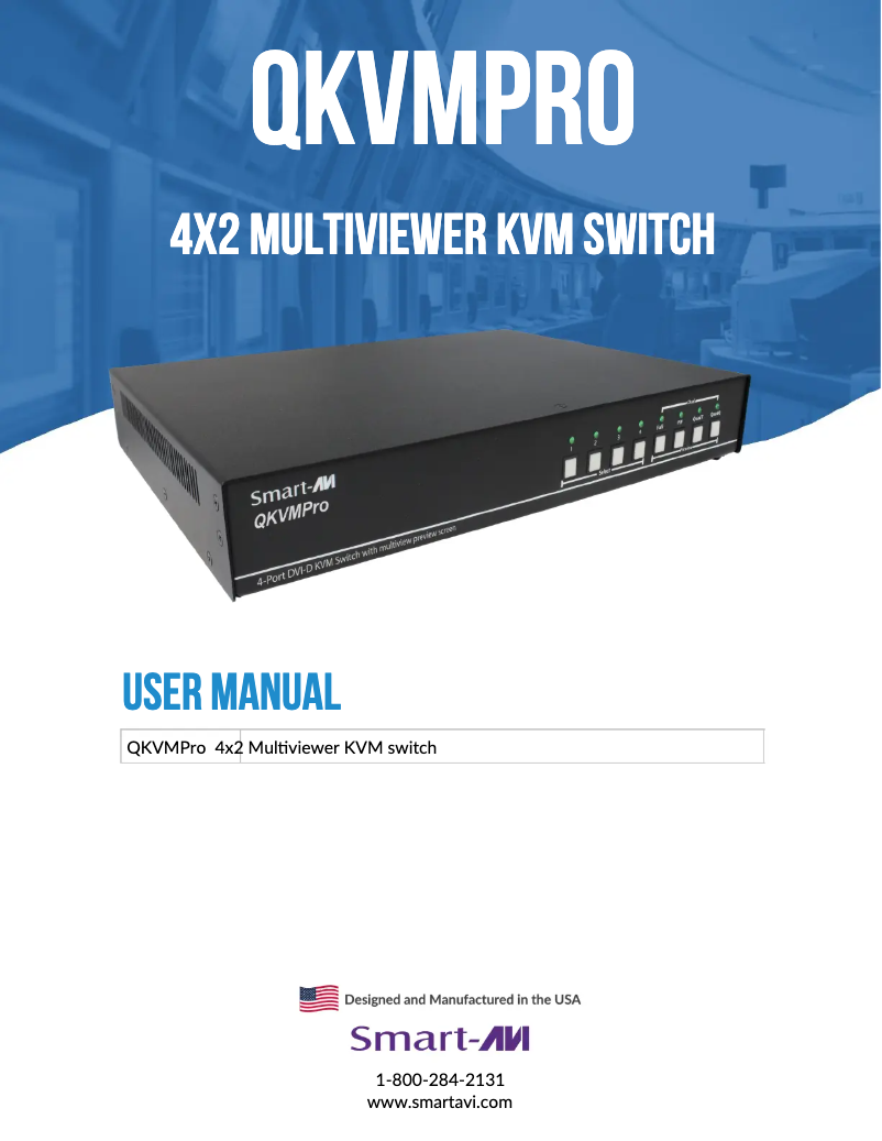 Page n°1 - Manuel utilisateur Smart-AVI SM-QKVM-PRO-S