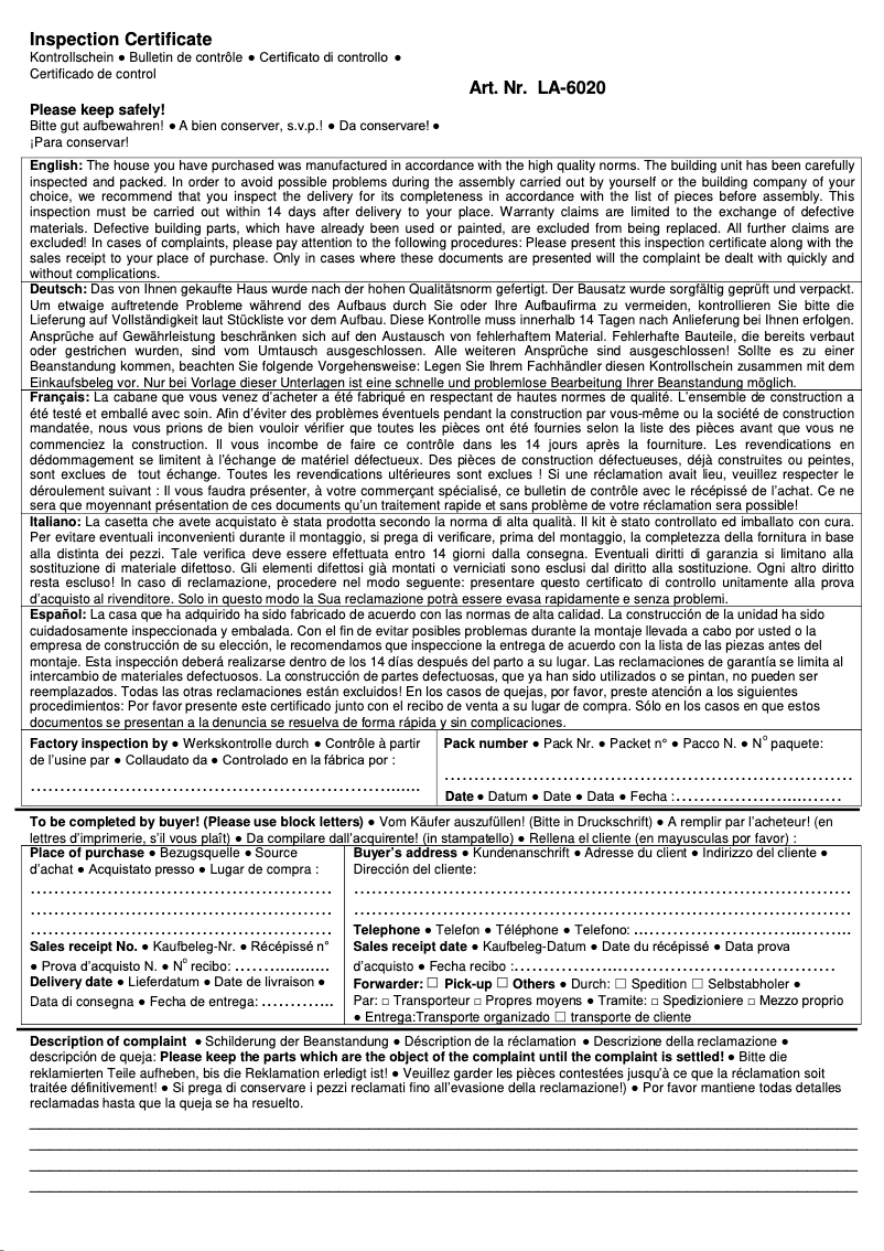 Image de la première page du manuel de l'appareil Karl