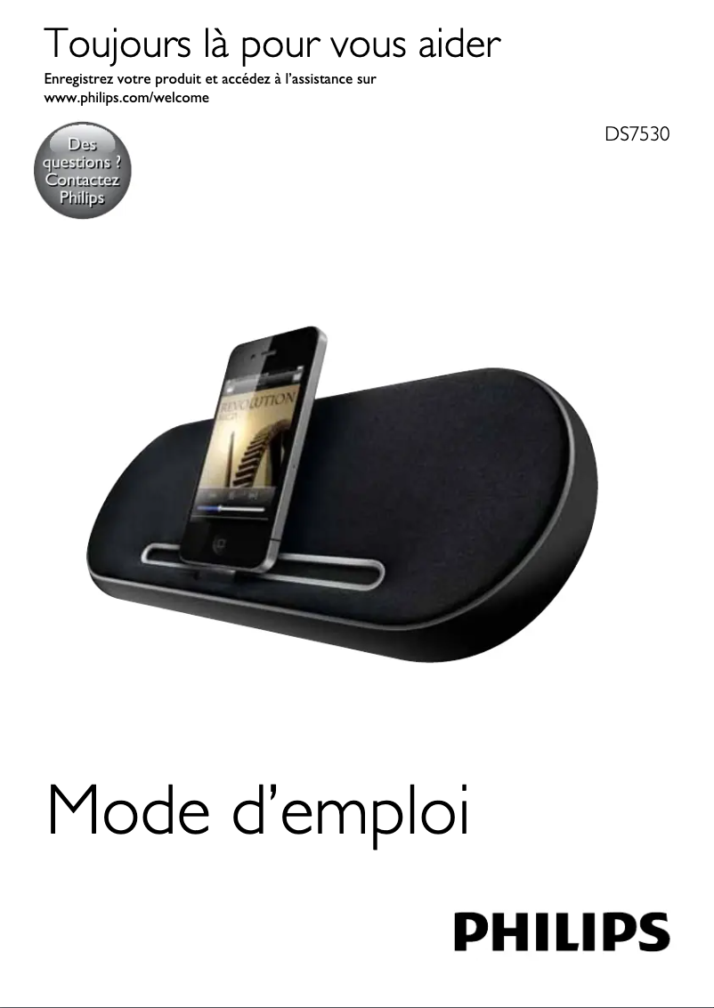 Page 1 de la notice Manuel utilisateur Philips DS7530