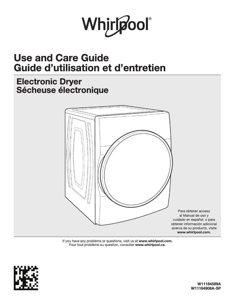 Page n°1 - Guide d'installation Whirlpool WGD9620HW
