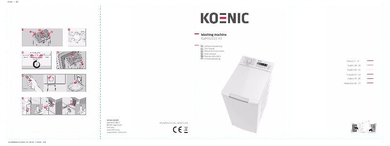 Image de la première page du manuel de l'appareil KWM 62222 A3