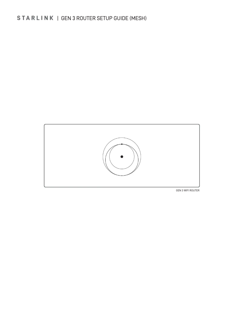 Page 1 de la notice Manuel utilisateur StarIink Router Gen 3