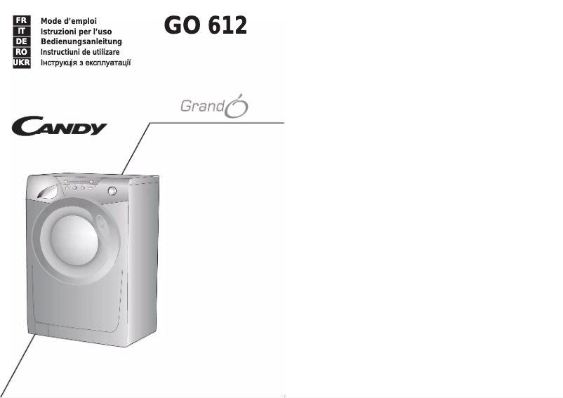 Page n°1 - Manuel utilisateur Candy GO 6120D-37