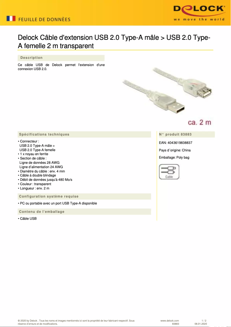 Image de la première page du manuel de l'appareil 83883