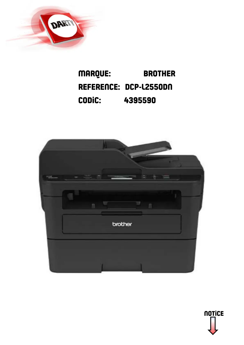 Page n°1 - Manuel utilisateur Brother DCP-L2550DN
