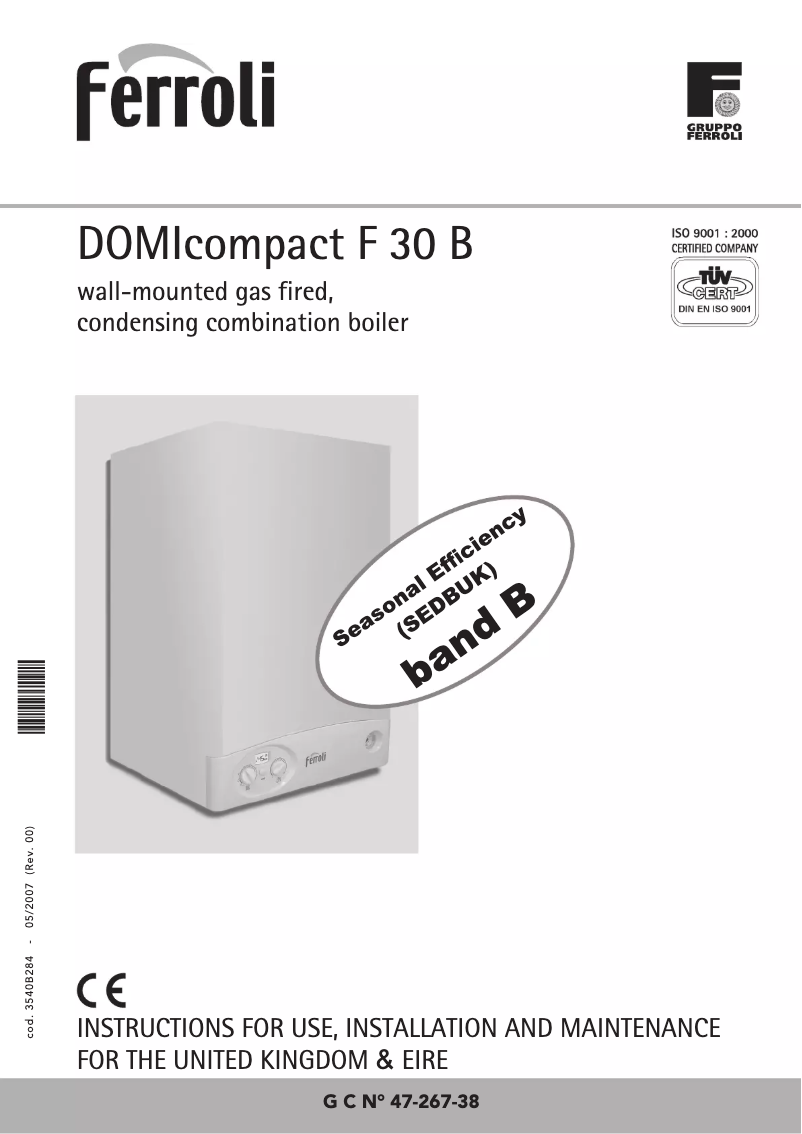 Page n°1 - Manuel utilisateur Ferroli DOMIcompact F 30 B