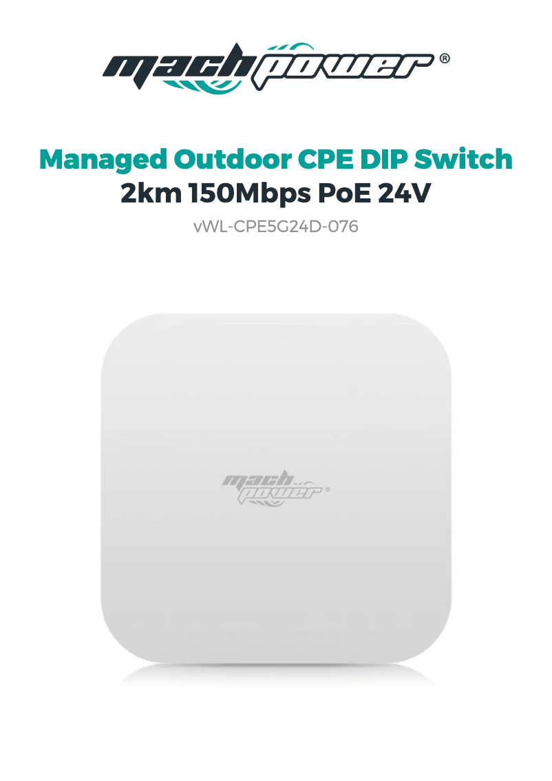 Page n°1 - Fiche technique Mach Power WL-CPE5G24D-076