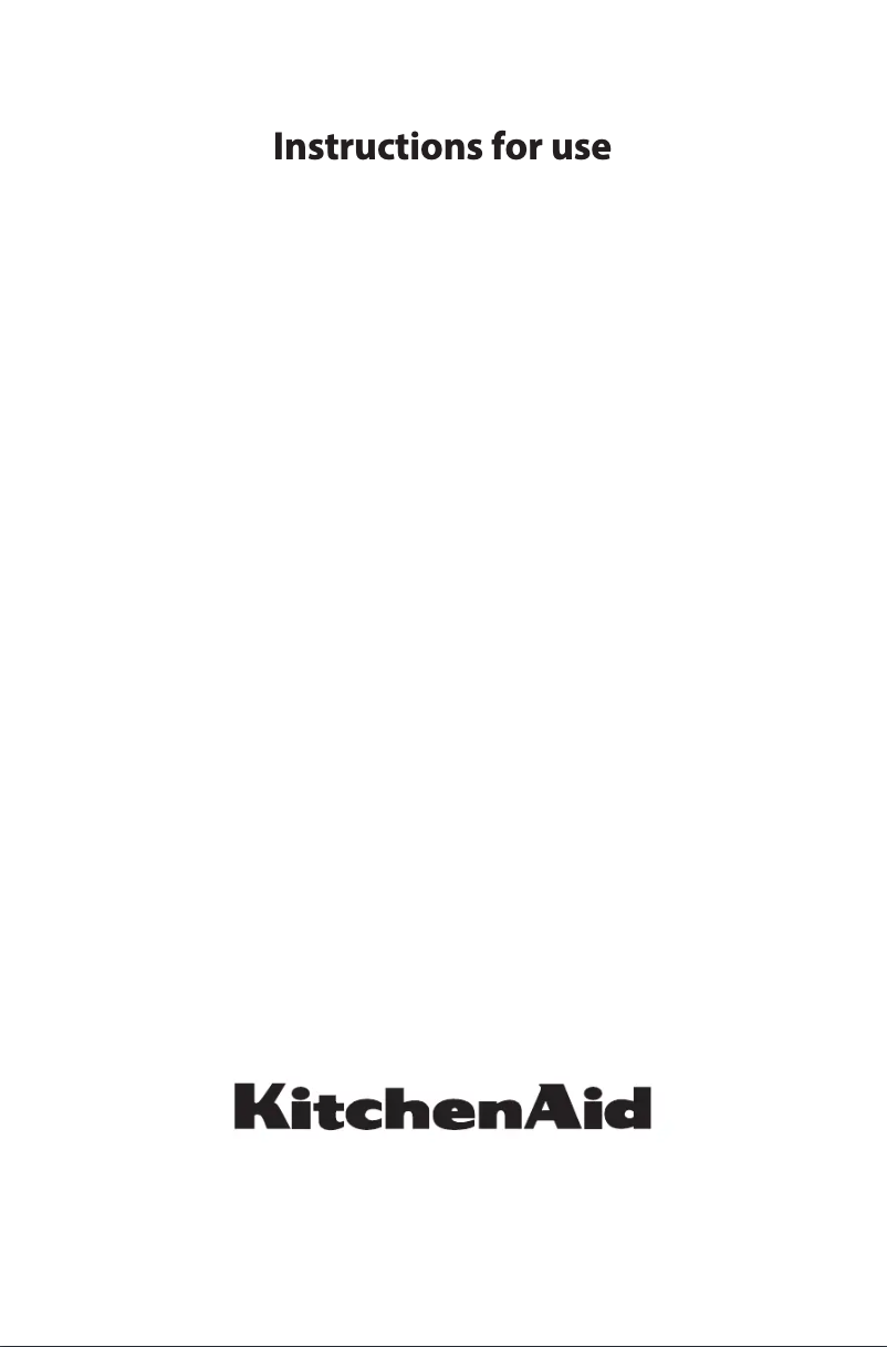 Page 1 of the manual User Manual KitchenAid KOHSS 60602