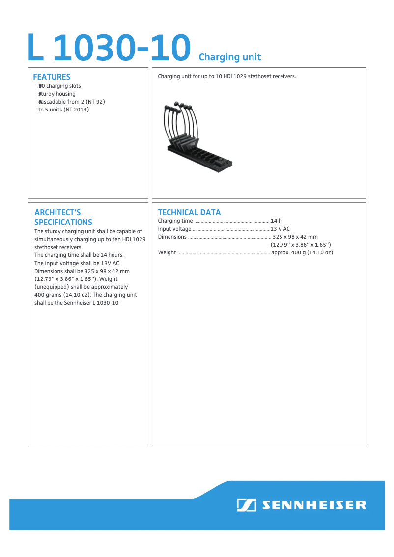Image de la première page du manuel de l'appareil L 1030-10